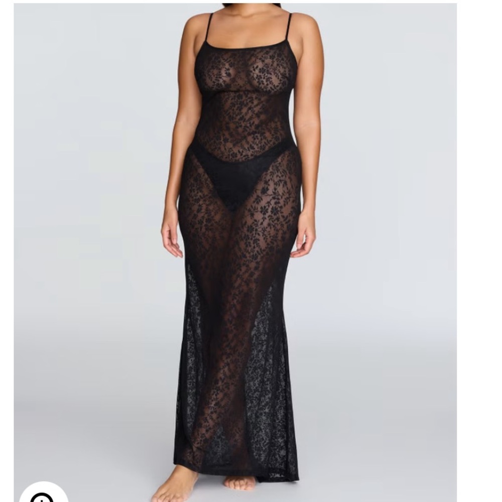 Cuup THE LONG SLIP DRESS - BOTANICAL LACE